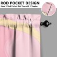 thumbnail image 3 of Abstract Oil Paiting Watercolor Kitchen Curtains - Vintage Tier Cafe Curtains for Bathroom Living RV Rod Pocket Window Drapes 36 Inch 2 Panels Set 28"x36" Window Treatment Tiers, 3 of 4