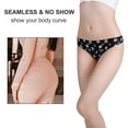 thumbnail image 4 of Ropa interior sexy para mujer, Tanga de cintura media, transpirable, de una pieza, con estampado sin huellas, 6 uds., 4 of 5