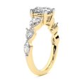thumbnail image 3 of IGI Certified 2 Carat Cushion Shape Lab Grown Diamond Engagement Ring | 14K Yellow Gold | Frances Side Stone Diamond Ring | FG-VS1-VS2 Quality Friendly Diamonds, 3 of 6