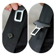 thumbnail image 4 of 4 Pairs Seat Belt Button Buckle Stop - Fit Stopper Kit Black, 4 of 8