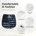 thumbnail image 6 of Picia Navy Camouflage American Flag Pattern Women's 2 in 1 Athletic Running Shorts High Waisted Workout Casual Gym Sweat Shorts with Comfy Liner Zipper Pockets-X-Large, 6 of 9