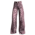 thumbnail image 4 of yunLCZ Womens Dress Pants Wide Leg Pants Women's High Waisted Flower Patterned Pants Lightweight And Loose Casual Colorful Pants Heavyweight Pants Business Work Casual Pants, 4 of 4