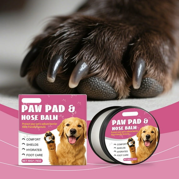 BXIRSM Dog Paw Balm: Softens a dry pet’s nose and cracked paws. protects the pet's footpads from. Repairs dry,cracked,or chapped paws & works as a dog nose balm