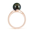 thumbnail image 2 of ANGARA Solitaire Tahitian Cultured Pearl Bypass Split Shank Ring in 14K Rose Gold for Women | June Birthstone, Birthday, Anniversary, Jewelry Gift for Women | Pearl Ring, 2 of 9