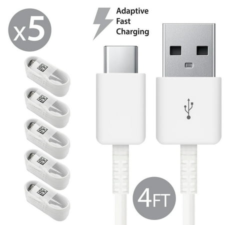 5 Pack Afflux USB Type C USB-C Fast Charging Cable USB-C 3.1 Data Sync Charger Cord For Samsung Galaxy S8 S8+ S9 S9+ Galaxy Note 8 9 Nexus 5X 6P OnePlus 3t 5 5t LG G5 G6 V20 V30 Google Pixel 2 2XL (Best Chargers For Nexus 6p)