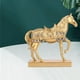thumbnail image 3 of Estatua de Caballo de Resina Zulema Decoración de Escritorio Dorado 29x8x27cm, 3 of 8
