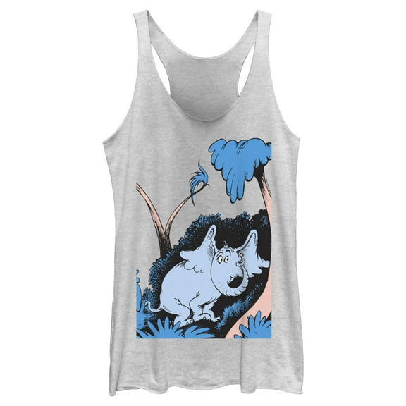 Women's Dr. Seuss Horton Hears a Who Poster  Racerback Tank Top