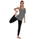 thumbnail image 3 of Camiseta de tirantes de entrenamiento holgada con cuello redondo sin mangas para mujer con, 3 of 4