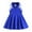 Blue, variant on Efsteb Summer Dress for Girls Sleeveless Lapel Button Front High Waist Flared A Line Dress (Blue,3 Months)