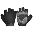thumbnail image 3 of Eigraketly 2 piezas de guantes de ciclismo resistentes al desgaste para mujer, herramientas antideslizantes para montar, verano, transpirables, a prueba de Ciclismo Negro L Eigraketly OD026171-02, 3 of 6