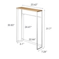 thumbnail image 6 of Yamazaki Home Modern Slim Console Table, Slim Narrow Accent Table For Entryway Or Living Room, Metal And Wood Skinny Hallway Or Sofa Table, Steel, 6 of 8
