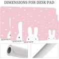 thumbnail image 4 of Kawaii Couple Rabbit Pattern Mouse Pad,Desk Mat,Game Mat,Makeup Table Mat,Varied Use Mat for Office/Home/Study Girls Boys(31.5''''X15.7'''''',Pink&Couple Rabbit), 4 of 5
