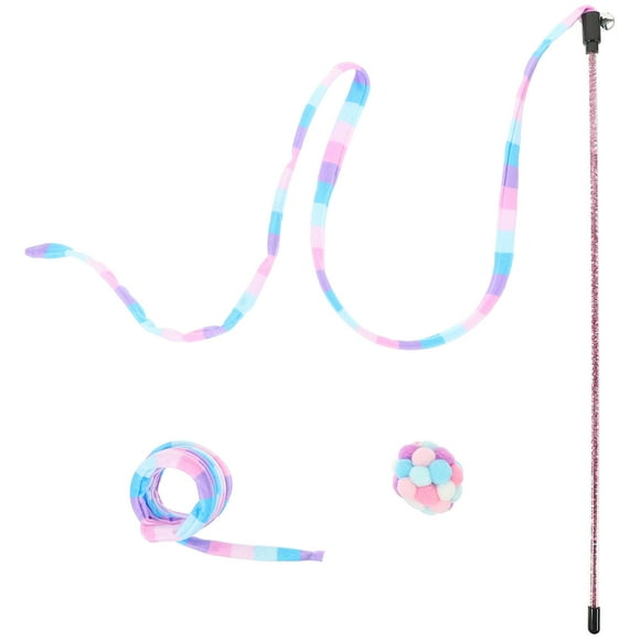 GOOHOCHY 1 juego de cuerda para gatitos, resorte para gatos, palo de burlas con accesorio