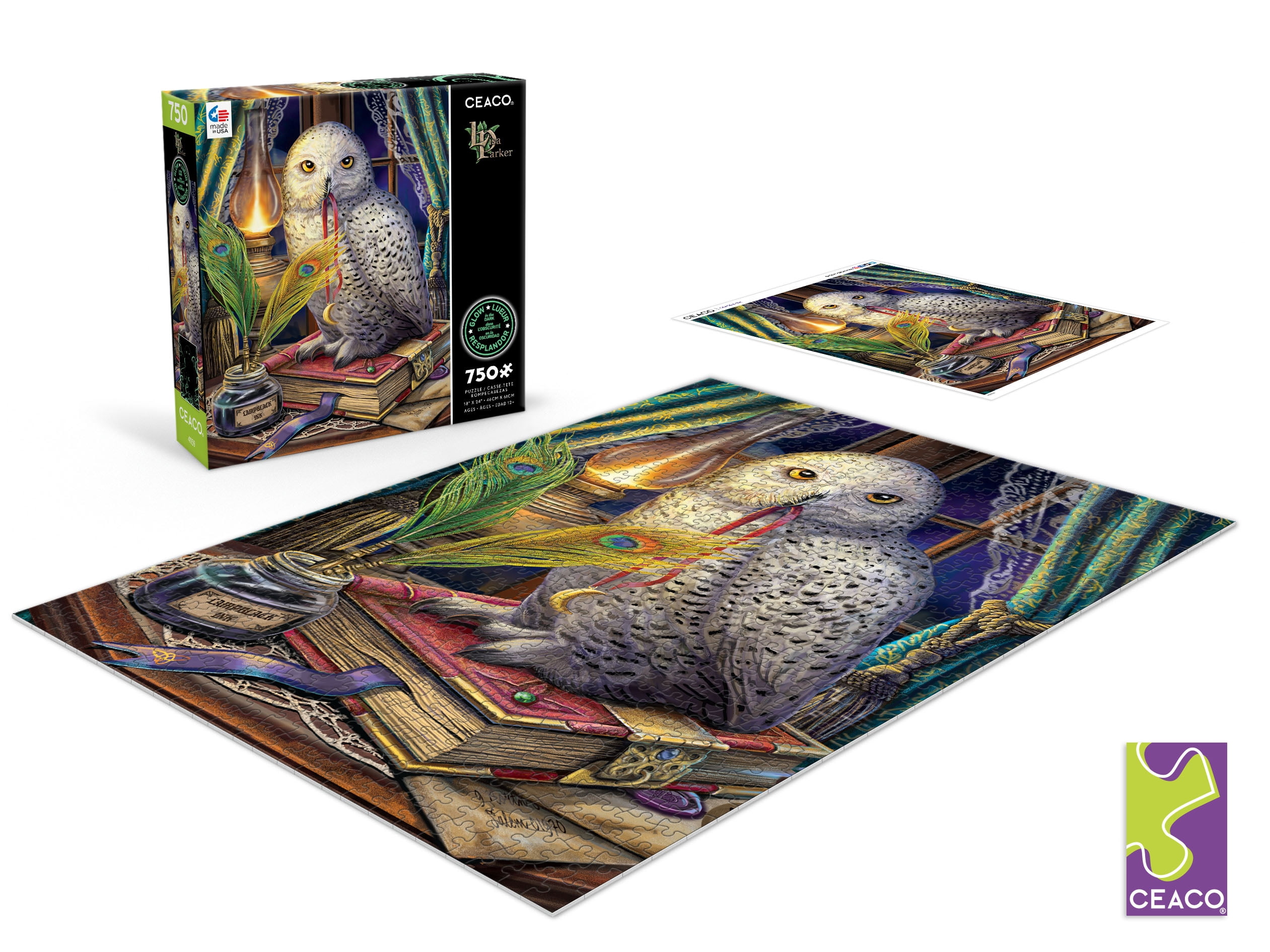 Ceaco Guardian of Spells Glow (Lisa Parker) 750 Piece Interlocking Jigsaw Puzzle
