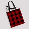 thumbnail image 2 of PKQWTM Lumberjack Plaid Canvas Shoulder Bags Handbags Tote Bags Shopping Bag, 2 of 2