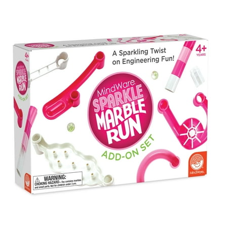 MindWare Sparkle Marble Run 19 Piece Add-on Set, 3D Building, Ages 4 Years and Up