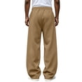 thumbnail image 4 of Sevevn Men's Y2K Barrel Wide Leg Sweatpants Elastic Drawstring Waist Side Strip Multi‑Occasion Daily Commute Wear, 4 of 5