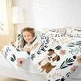thumbnail image 5 of Homewish Kawaii Puppy Dogs Full Size Comforter Sets,Rustic Flower Bedding Comforter Set,White Brown Green Bedding Sets For Girls Boys,Breathable Home Decor Reversible,3 Pieces, 5 of 9
