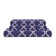 thumbnail image 1 of Turingia 100% Cotton Duvet Cover and Pillow Sham Set, Trellis Pattern, Reversible, Soft, Navy Blue, Twin, 2-Pieces, 1 of 1