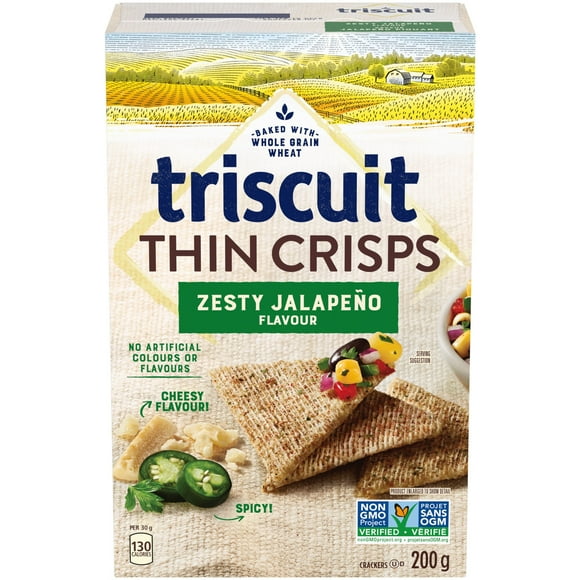 Triscuit Zesty Jalapeno Thin Crisp Snacking Crackers, 200 g