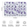 thumbnail image 3 of White Purple Butterfly Plant Pattern Bathroom Rugs Mat,Non Slip Microfiber Bathroom Rug,Rubber Backing,Soft Bathroom Mats for Bathroom Floor,Tub and Shower,17x27in(43x68cm), 3 of 4