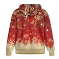 thumbnail image 2 of SCRAWLGOD Snowflake Womens Zip Up Hoodies Oversized Hoodies for Women Trendy Graphic Long Sleeve Ladies Hoodies Zip Front Warm Activewear Women Jacket Size L for Christmas, 2 of 7