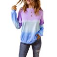thumbnail image 4 of POGLIP Women's Color Block Tie Dye Pullover Sweatshirt, 4 of 6