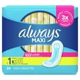 thumbnail image 2 of Always Maxi Pads Regular Super Absorbency Unscented without Wings, Size 1, 24 Ct, 2 of 9
