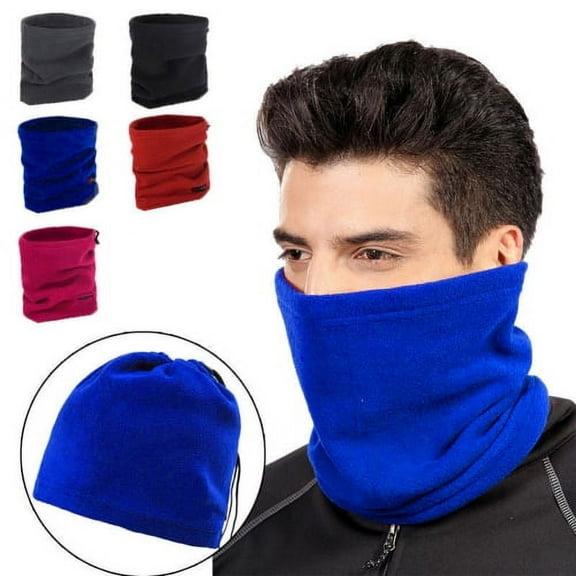 SPRING PARK Polar Fleece Neck Warmer Gaiter - Windproof Face Cover Snood Hat Scarf for Ski Running Cycling