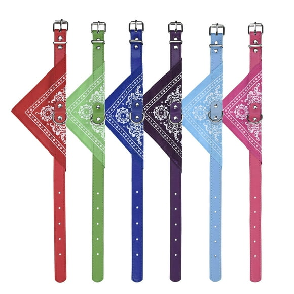Cosmos Pet Bandana Puppy Dog Scarf Collar Neckchief with Adjustable Buckle for Dog Cat Decoration Pack of 6 (Large)