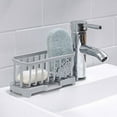 thumbnail image 2 of Huayishang Kitchen Drain Rack Household Rag Rack Kitchen Supplies Table Top Cleaning Rack Sink Storage Rack Household Large Sponge Storage Rack, Kitchen Essentials Clearance Sale Blue, 2 of 9