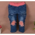 thumbnail image 3 of Peaoclate 6M-4Y Spring Autumn Infant Toddler Baby Girl Denim Clothing 3 pcs Sets 3 pcs Casual Outfits Lace Dress Jacket and Jeans,6-12M,Flower-Orange, 3 of 8
