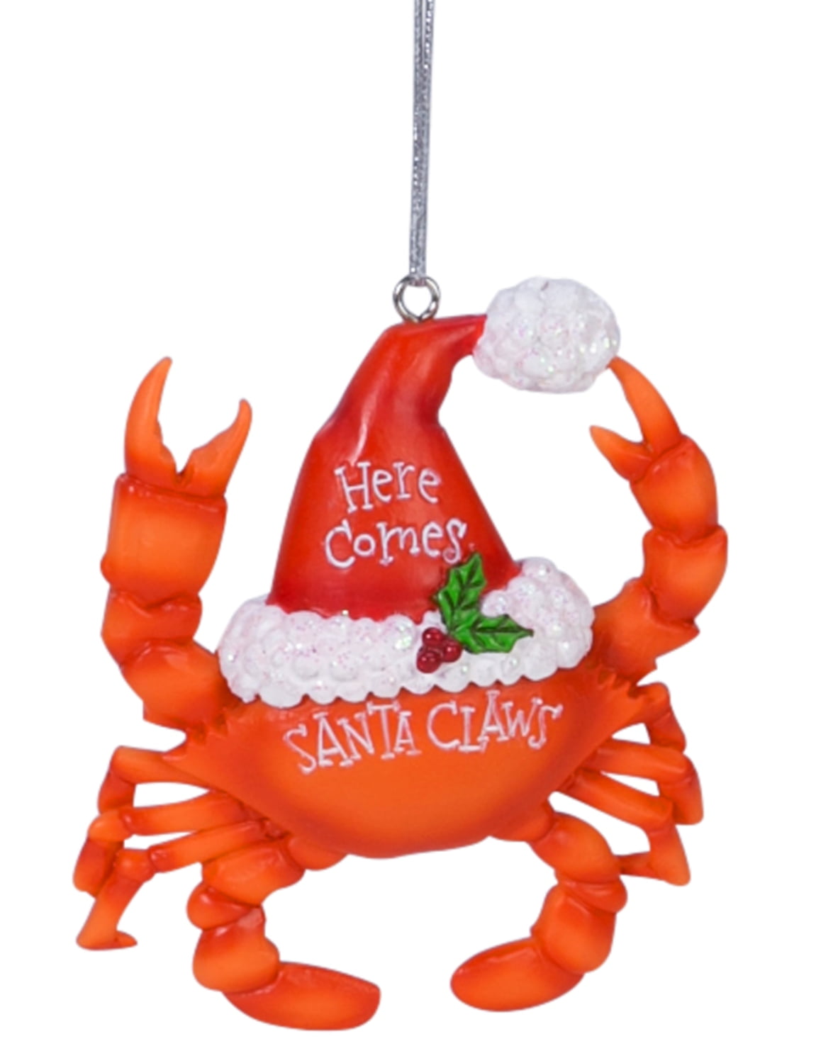 Here Comes Santa Claws Crab Christmas Holiday Ornament