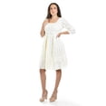 thumbnail image 1 of Vestido bordado tipo eyelet Roman Fashion /Juvenil, 111 (Beige) beige G, 1 of 4