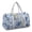 Blue Chrysanthemum, variant on chaqlin Hippie Floral Travel Duffle Bag Quilted Weekender Bags Lightweight Carry on Overnight Duffel Bag for Women Mother Journey Gym Beach