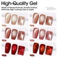 thumbnail image 3 of Gellen Cat Eye Gel Nail Polish Kit, 6 Colors Glitter Wine Red Cat Eye Gel Polish with Magnet, Soak Off UV/LED Nail Gel Kit, Salon Nail Art Valentine Gifts for Women, 3 of 8