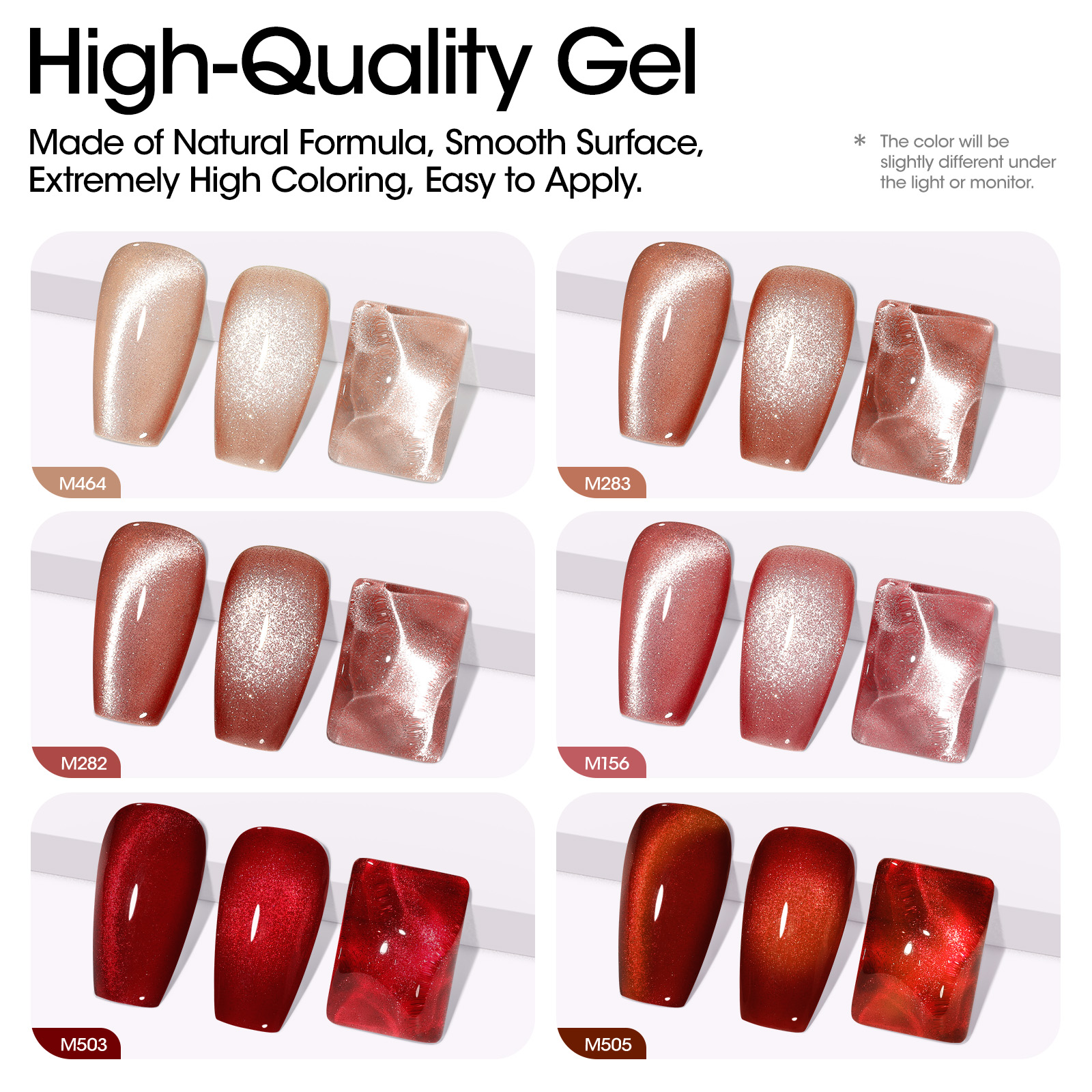 Gellen Cat Eye Gel Nail Polish Kit, 6 Colors with Magnet photo 2