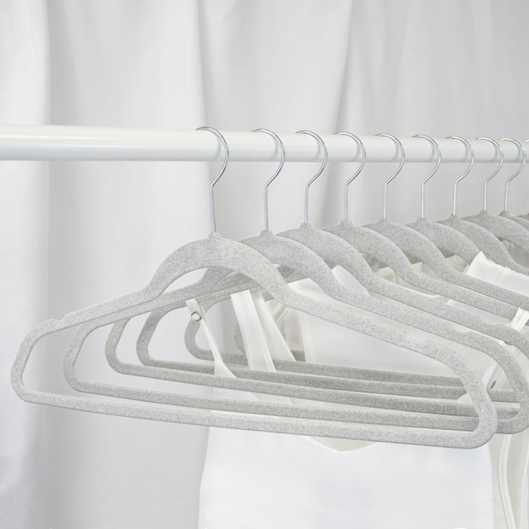Closet Complete 50 Pack 'Heather Look' Velvet hangers - Heather Grey Chrome  Hooks (more colors available) 