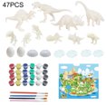 thumbnail image 2 of Gwong Juguete 47pcs / set Figuras de pintura Clear Texture Color Reconocimiento de color No irritante Pintado a mano Dinosaur Modelo Kit para niños Gwong 30009816, 2 of 6