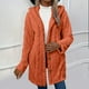 thumbnail image 5 of Chaquetas y abrigos casuales con capucha de manga larga para mujer, chaqueta cálida de invierno con capucha de manga larga, chaqueta de felpa con botones de color liso, blusa para mujer, 5 of 9