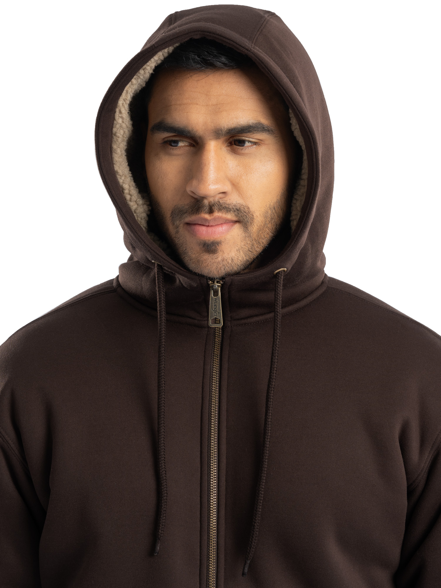 Wrangler Workwear Men's Sherpa Lined Hooded Fleece Jacket photo 5