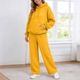 thumbnail image 5 of TOMVIGX Womens Sweatsuits 2 Piece Set Oversized Athleisure Sets Fashion Casual Outfits Hoodie Sweatpants Yellow L, 5 of 6