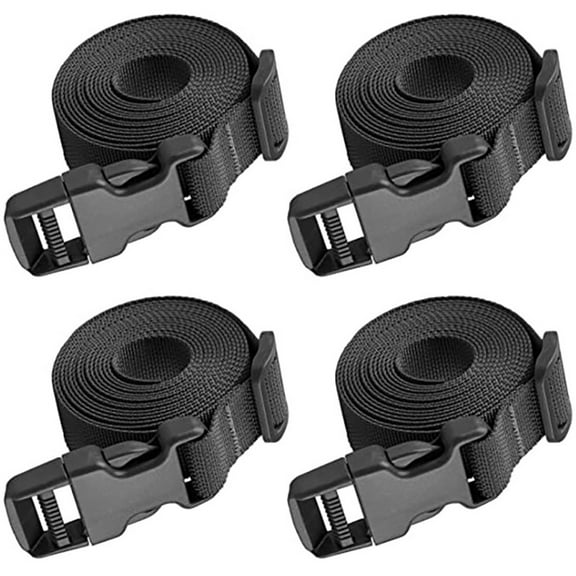 Tie Rope down Straps Heavy Duty Cord Hooks Cargo Bungee Cords Multipurpose Outdoor Nylon Webbing Travel 4 Pcs