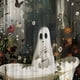 thumbnail image 2 of Cortina Ducha Fantasma Dibujos Animados Baño Espeluznante Halloween (1 B), 2 of 3