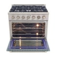 thumbnail image 6 of 36 in. 5.2 cu. ft Dual Fuel Range for Propane Gas Sealed Burners in Light Blue., 6 of 14