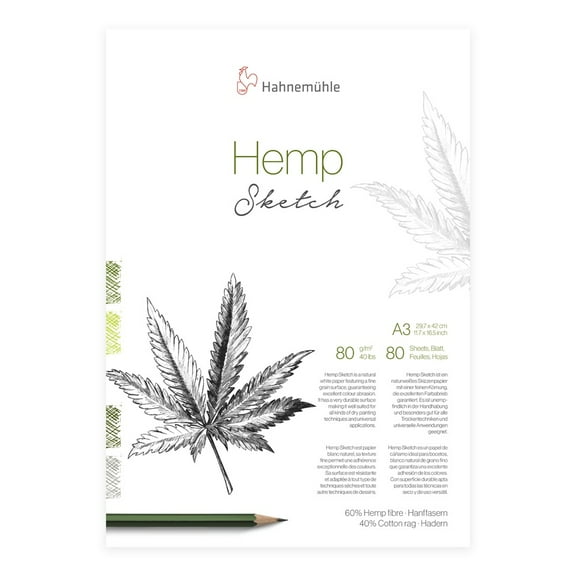 Hahnemühle Hemp Sketch Pad - 11.7" x 16.5", 80 Sheets
