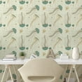 thumbnail image 3 of Ambesonne Jellyfish Peel & Stick Wallpaper for Home, Creature with Tentacles, 13"x100", Eggshell Laurel Green, 3 of 6