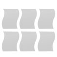 thumbnail image 1 of Wdftyju 6 piezas de pegatinas de pared de espejo 3D con forma de onda extraíble para decoración del hogar (plata) Wdftyju 2cz2sl3wr7sp3sv7D02, 1 of 9