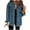 Blue, variant on ClodeEU Denim Jacket for Women, Oversized Button Down Casual Denim Coat,Long Sleeve Frayed Hem Western Trendy Black,Womens Plus XL
