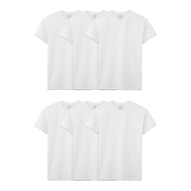 Fruit of the Loom Men's White Crew Undershirts, 6 Pack, Sizes S3XL